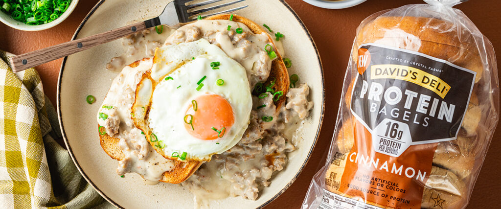 Biscuits and Sausage Gravy Bagels